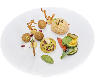 Hullis-Menü, veganer Vorspeisenteller